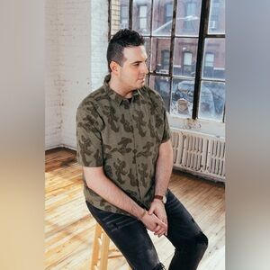 BP Green Camouflage Casual Shirt